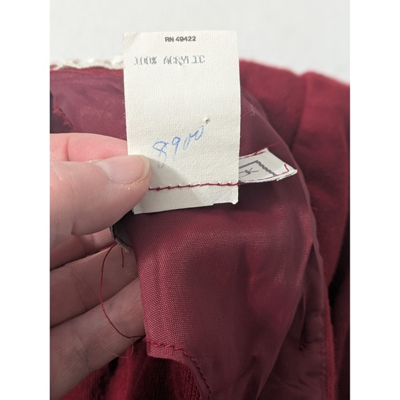 Vtg 1970s Gunne‎ Sax Dress Christmas Dark Red Size 3 Small Lace Modest Prairie - Picture 11 of 16